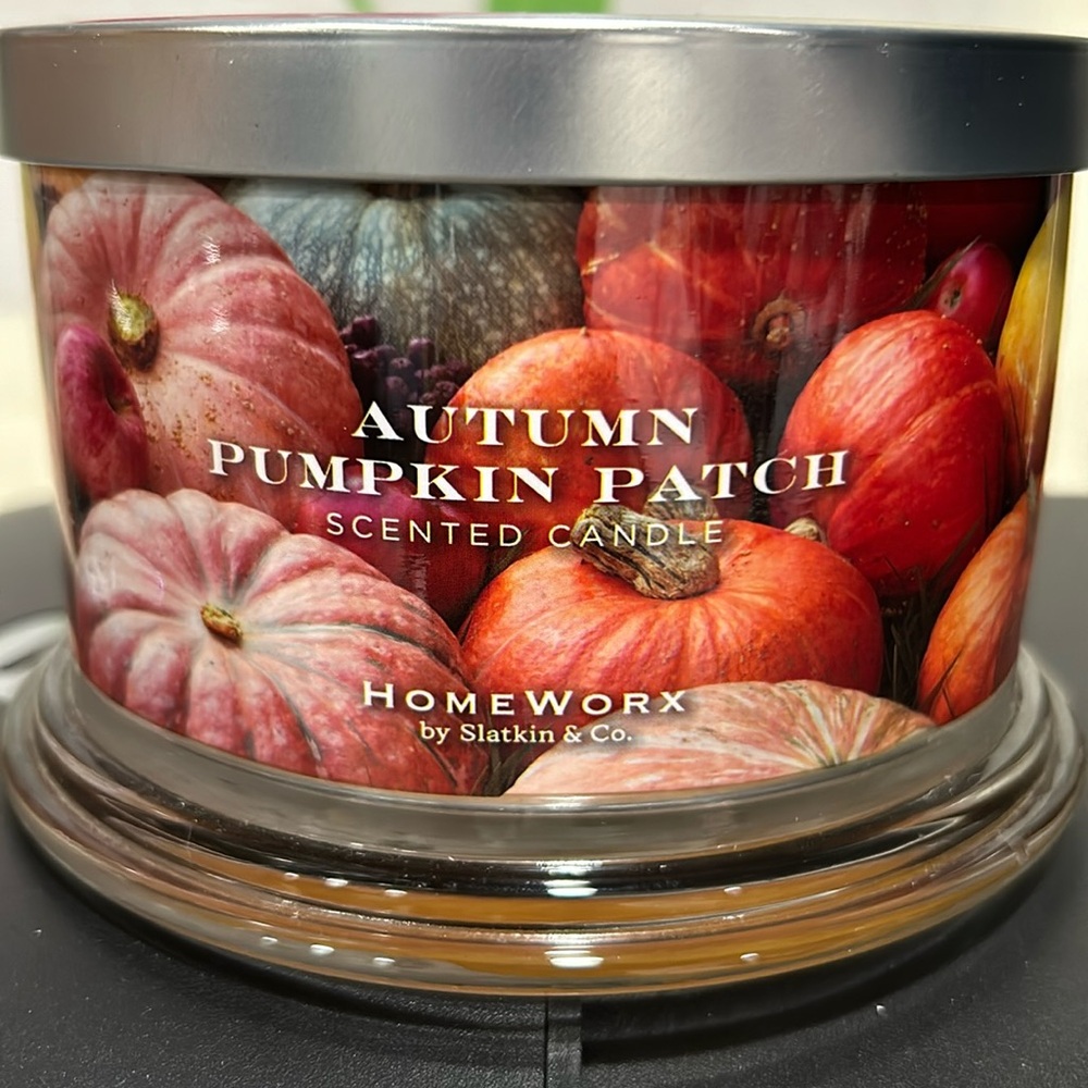NEW HOMEWORX BY HARRY SLATKIN AUTUMN PUMPKIN PATCH CANDLE-18 OZ